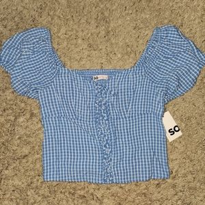 SO Front Lace-Up Cropped Top NWT Size Medium